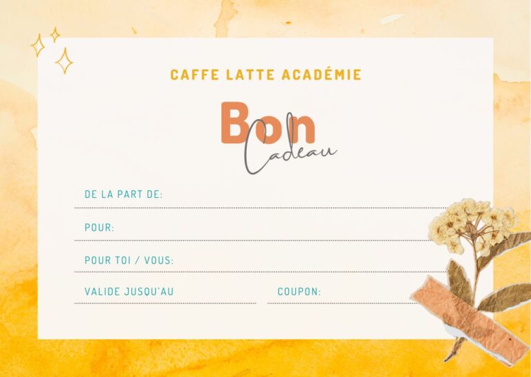 Bon cadeau Caffe Latte Académie